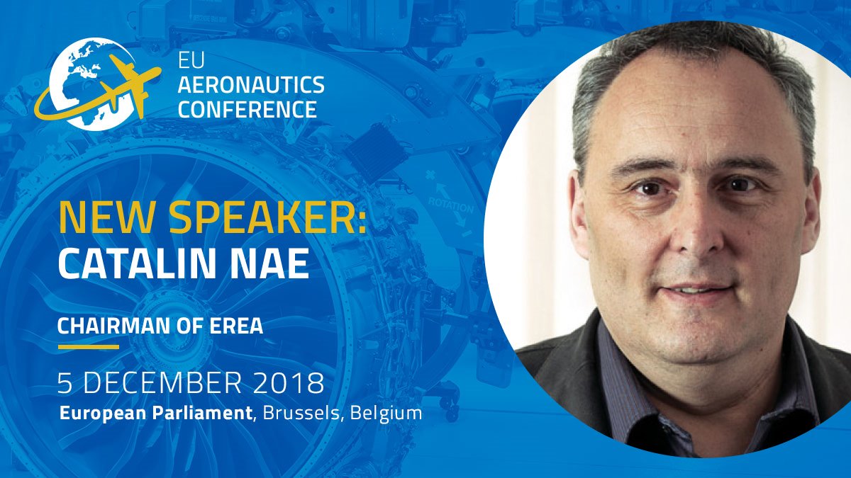 #EUAERO18 SPEAKER ANNOUNCEMENT: Catalin Nae, President & CEO of INCAS and President of EREA, will speak at the 4th #EU Aeronautics Conference on December 5, 2018 taking place at @Europarl_EN in Brussels! #innovation #research #InvestEU #aeronautics