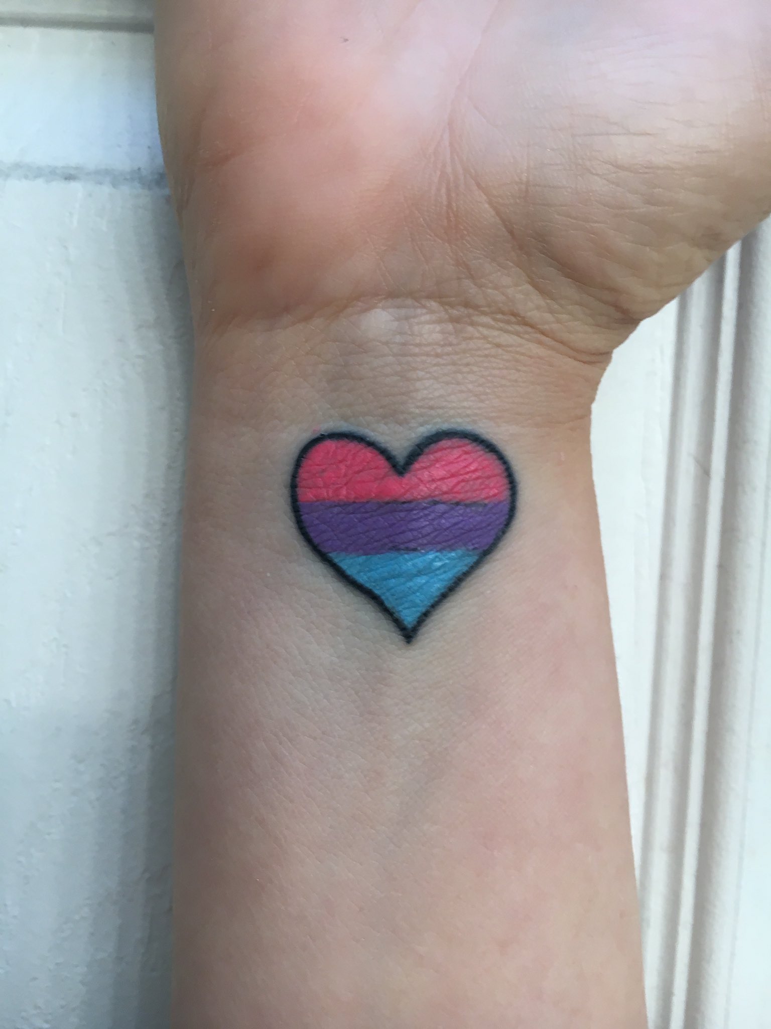 Heart and Rainbow Tattoo