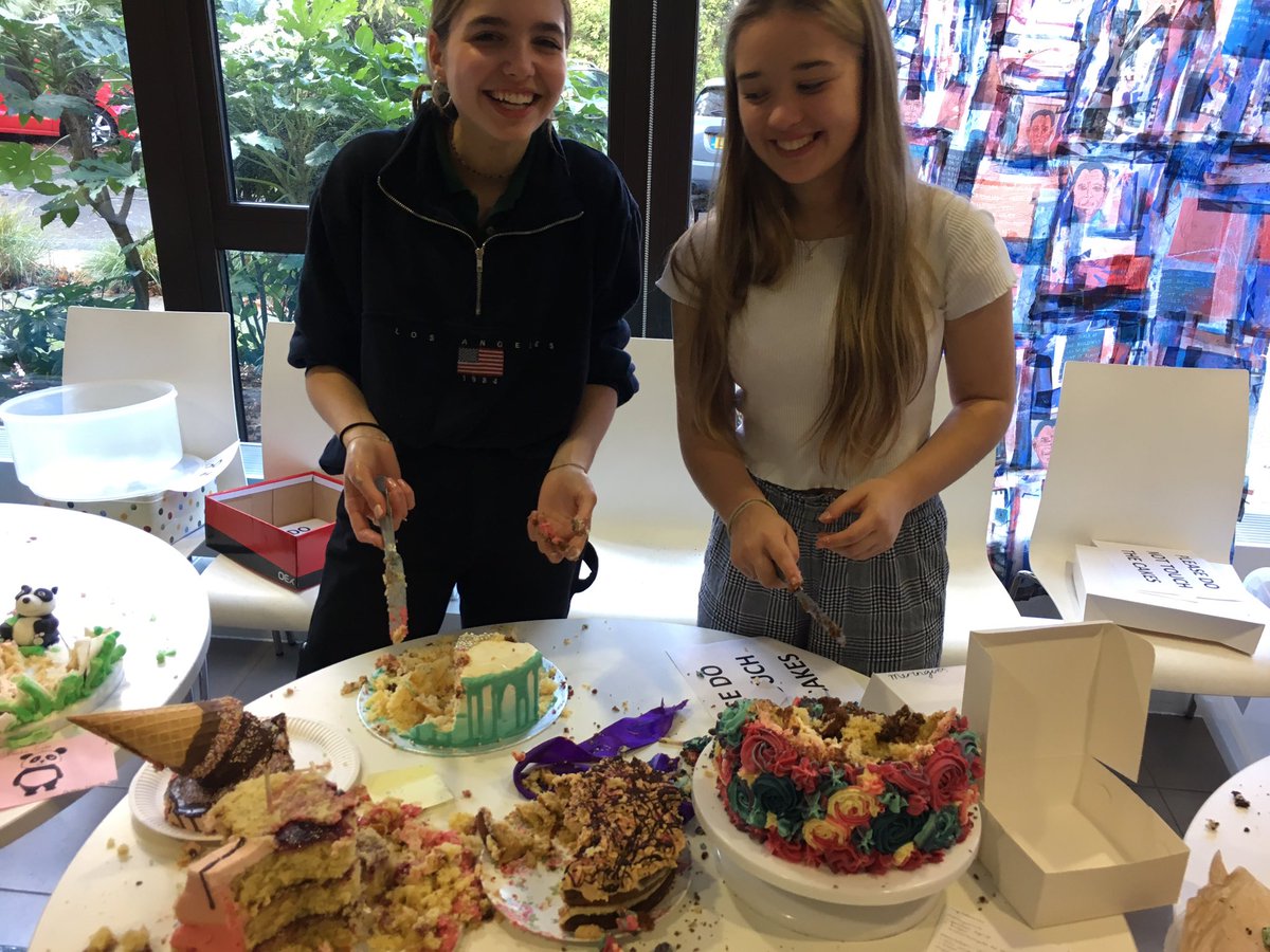 HousePutney's tweet photo. Safe to say the annual putney high bake off competition went well! Winners to be announced soon and they will represent us in the @GDST final! 💜🍰 https://t.co/XhboORKYCw