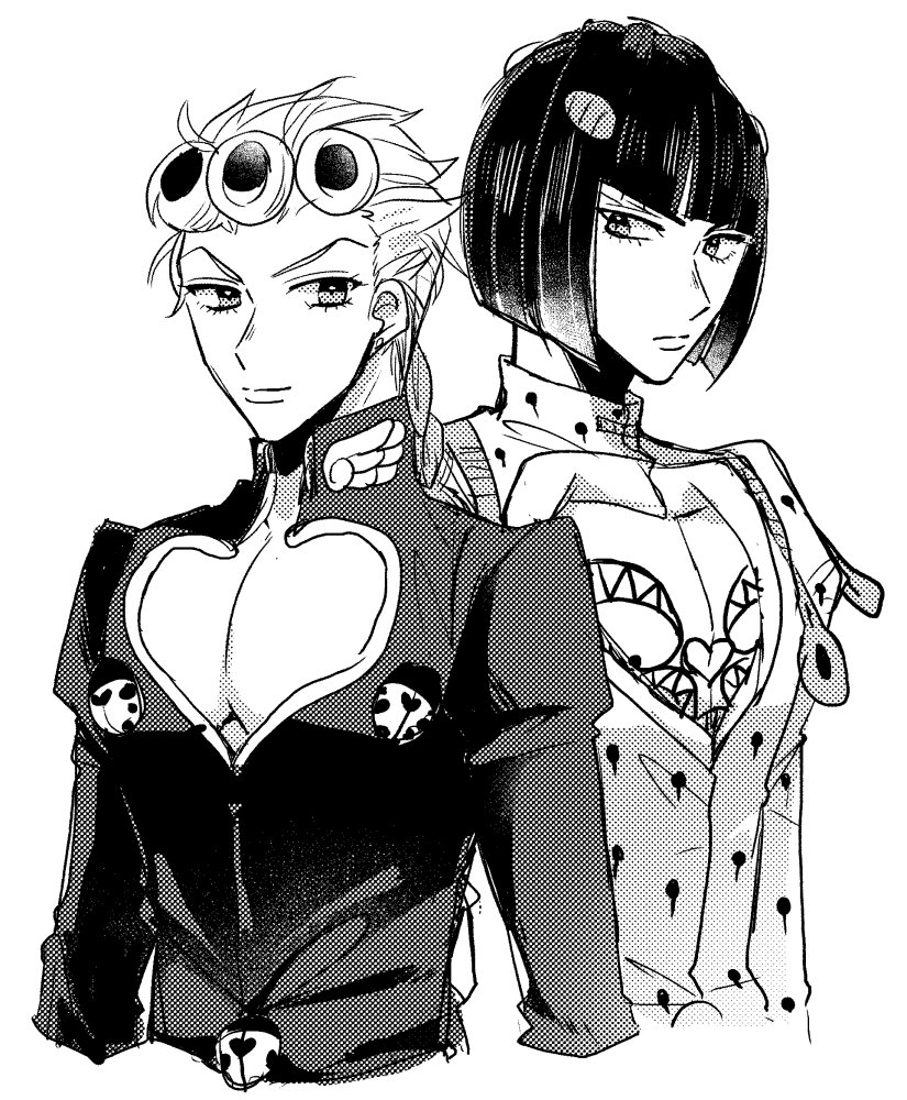 トーンとかどんな感じにしよ～とモノクロに当ててみて練習してる ルノくんもうちょっと胸元の空き小さいな～ 