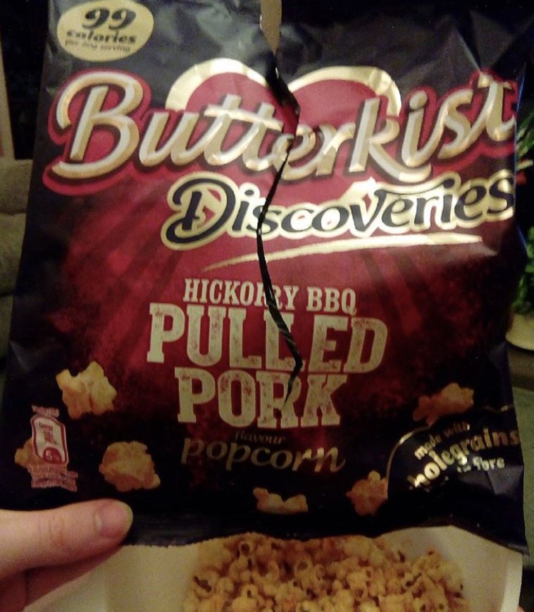 Pretty sure the Book of Revelations mentions pulled pork flavour popcorn as a sign of the apocalypse