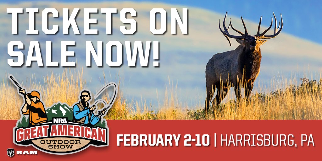 NRA_GAOS's tweet image. #GAOS2019 TICKETS ON SALE NOW! Regular admission is only $14, with special rates for kids and more. Buy yours today and join us Feb. 2-10 in Harrisburg, PA, to celebrate our #hunting, #fishing, and #outdoors traditions at the world's largest outdoor show: bit.ly/2EwWeYN