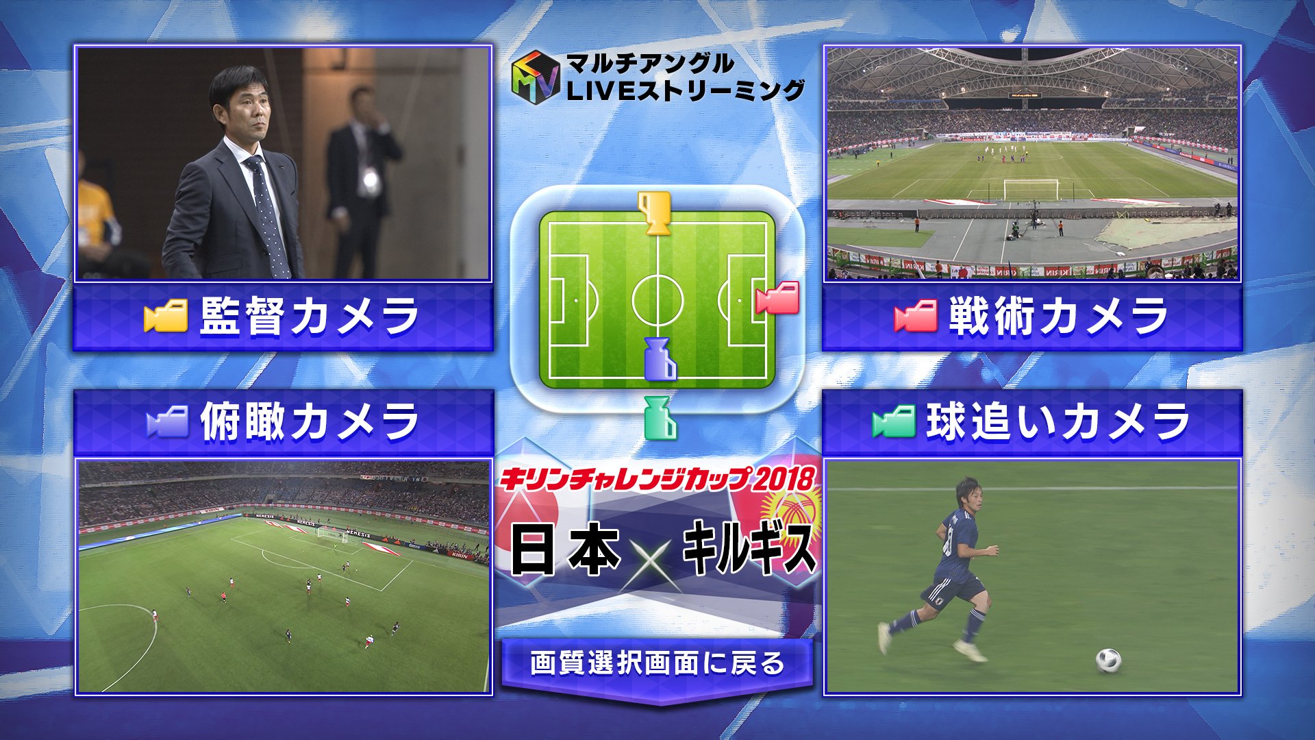 Tbs サッカー 明日行われるサッカー キリンチャレンジカップ 日本 キルギス ではマルチアングルlive配信を実施します ４台のカメラから好きな視点を選んで スマートフォンアプリにてライブ視聴いただけます 詳しくはホームページでご確認ください