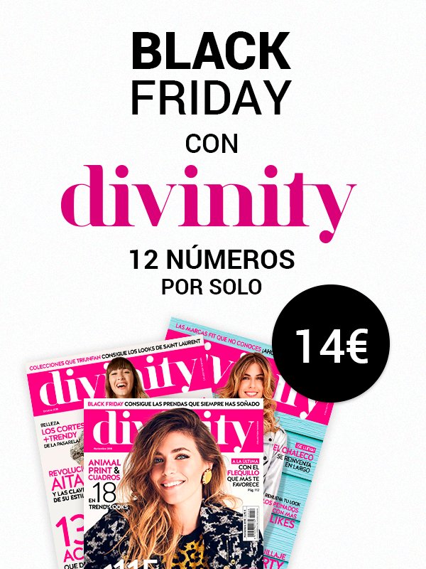 marieclaire_es's tweet photo. Comienza nuestro #Blackfriday 🖤
¡¡Consigue un año completo de #RevistaDivinity por solo 14€!!
https://t.co/yRgVBzYInf https://t.co/wRoeus8hlx