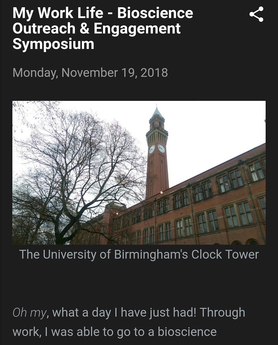 Hllight1996's tweet photo. My new blog post is up, finally! This one is around a bioscience symposium I attended. Read here at: https://t.co/uDcbMFmXAt https://t.co/lSzXWj9aF3