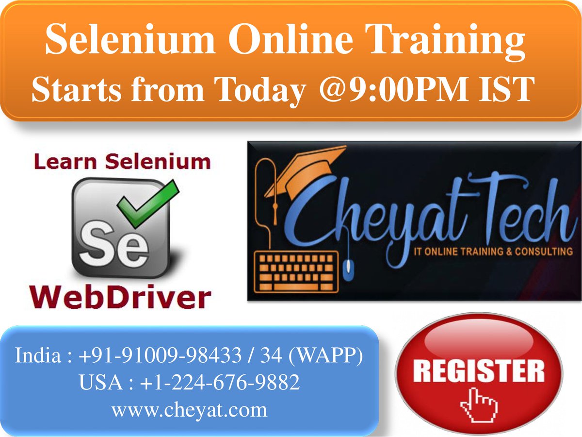 Cheyat_Tech's tweet image. #Selenium is one of the Demanding Automation Testing tool. #CheyatTechnologies provides Best #SeleniumOnlineTraining by Real time Experts

Course Content : cheyat.com/qa/selenium-on…

For more info contact us : Trainings@cheyat.com

#SeleniumOnlineTraining #CheyatTechnologies