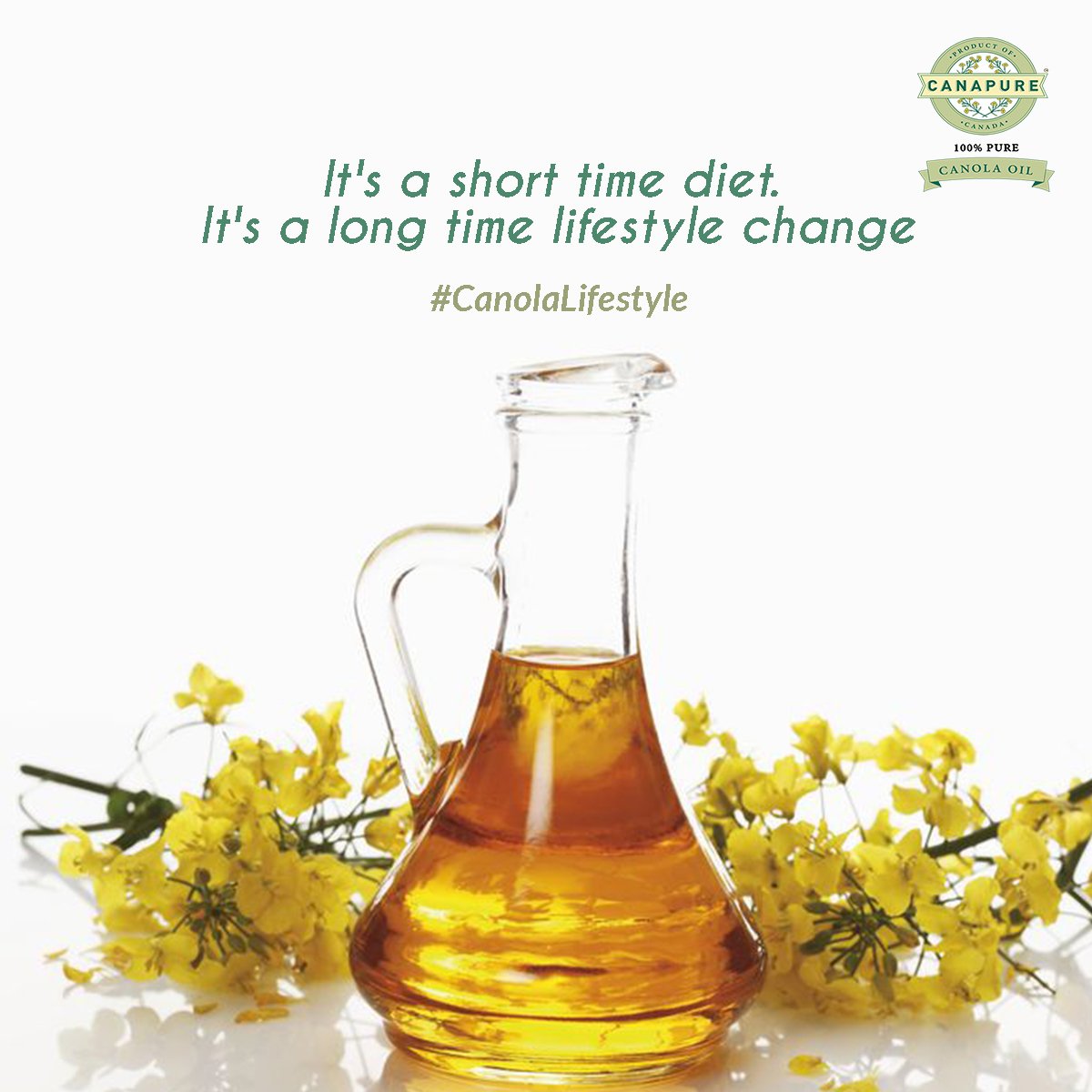 CanapureIndia's tweet photo. A choice which matters, A choice which counts. 
Now is not the time to change habits but to change the lifestyle itself. 
Switch to #CanolaLifestyle now.
#MondayMotivation https://t.co/QhaWMxH7l7
