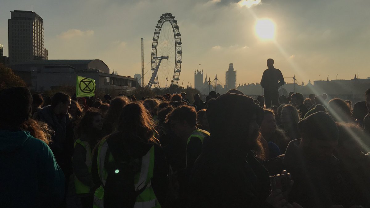Proud to have filmed the first #ExtinctionRebellion in London this wkend. It’s about people taking a stand for our planet, 1000’s risking arrest incl <a href="/GeorgeMonbiot/">George Monbiot</a> to protect our natural world. Looking for support &amp; more phone footage esp. of the protest 10-2pm #RebelForLife RT