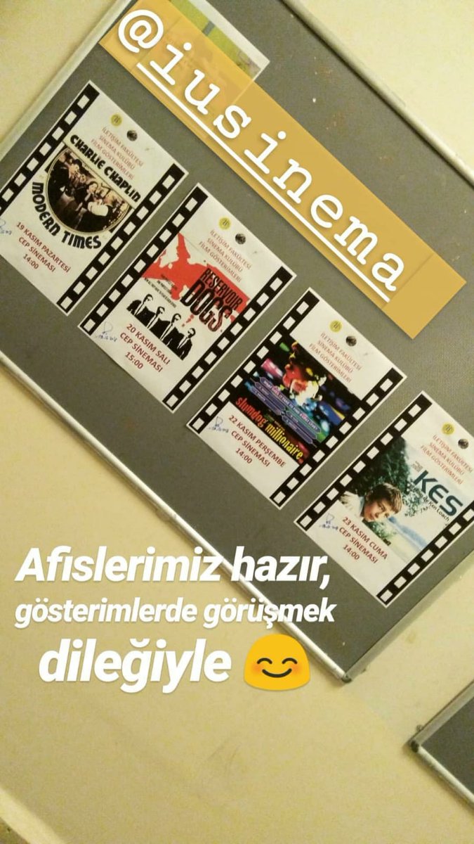 Afişler hazır, gösterimlere bekliyoruz 😊🎬
İnstagram: iusinema (instagram hesabımızı takip etmeyi unutmayın👈)
