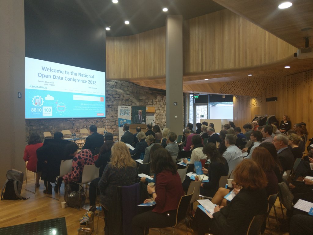 derilinx's tweet photo. Packed schedule for today's National #OpenData Conference, looking at experiences from local, national and EU perspective #ODConf2018 @GovDataIE #DigitalServices @EU_DataPortal https://t.co/ZDEdBQjeoa