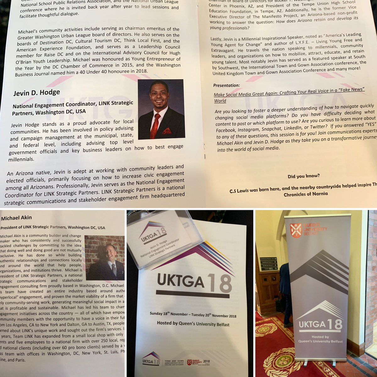 JevinSpeaks's tweet photo. Excited to kick off the 2k18 @uktga conference in ##Belfast!
Be sure to tune in tomorrow for our @LINKstrategic presentation on Social Media & Strategic Communications! #LINKmobile #UKTGA2018 #LiveExtravagant https://t.co/hbRENPwuEL