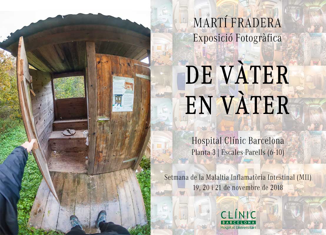hospitalclinic's tweet photo. Avui a les 13h, en el marc de Setmana de la Malaltia Inflamatòria Intestinal al #CLÍNIC, inaugurem l'exposició "De vàter en vàter" de Martí Fradera. La podeu visitar fins el 30/11.
Més info sobre #SetmanaMII 👉🏼 https://t.co/oPhiaLv9B5
#Crohn #ColitisUlcerosa @ACCUCatalunya https://t.co/a3euxNeE8u