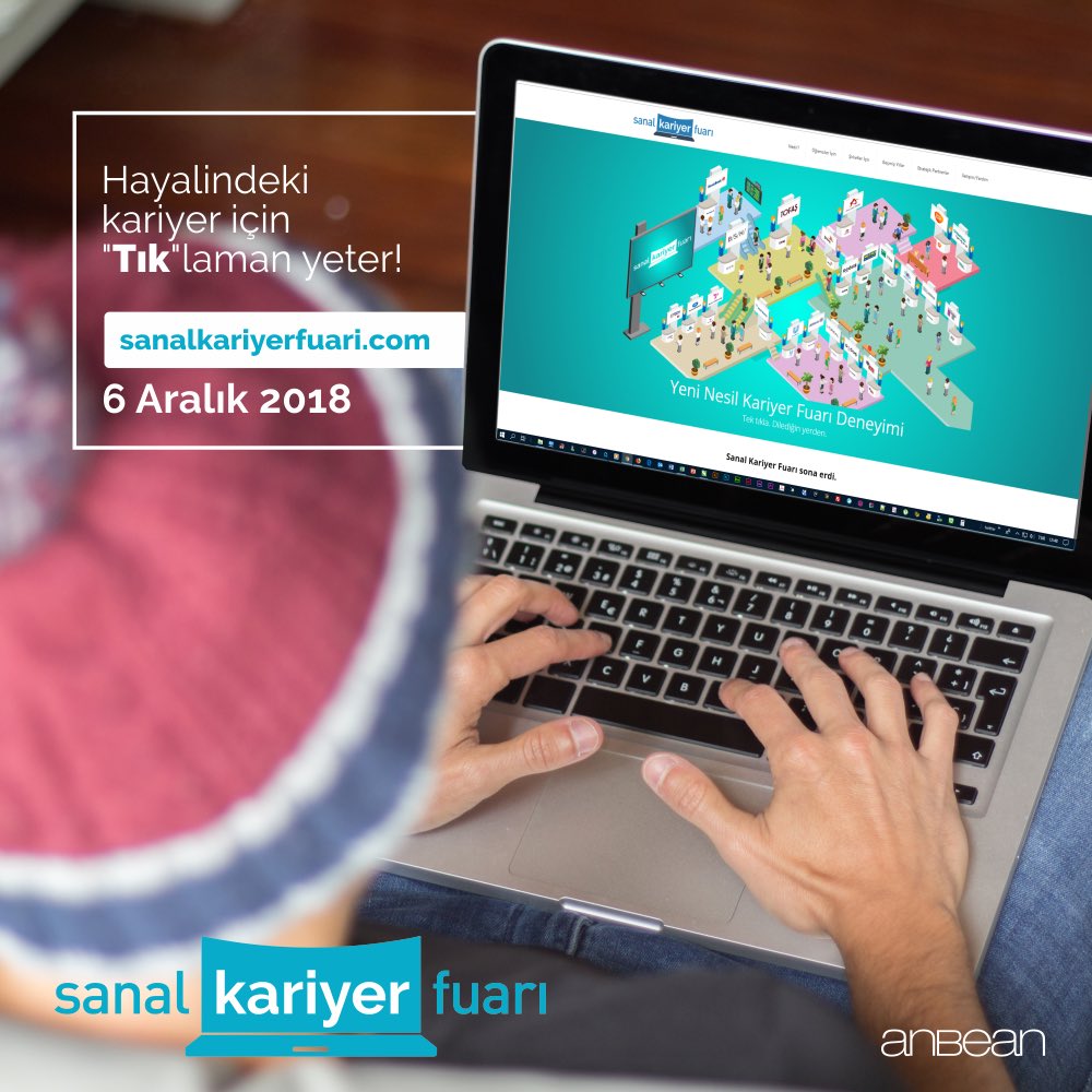 Hayalindeki kariyer için ‘Tık’laman yeter! Sanal Kariyer Fuarı’nda 20 lider şirketle dilediğin yerden görüşüp, şirket yöneticileriyle tanışıp, iş&amp;staj ilanlarını görüntüleyip CV’ni bırakabilirsin. Sanal Kariyer Fuarı 6 Aralık’ta!
Kayıt için link: sanalkariyerfuari.com
