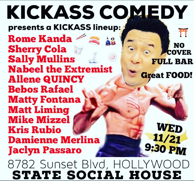 RomeKanda's tweet photo. "Stand up comedy show" in Hollywood !!! 注意事項 : 日本人の方はステージ前に座らないでください  間違いなく客いじりされます (笑)
#isurvivedajapanesegameshow
#unbeatablebanzuke
#comedyclub 
#standup 
#standupcomedian 
#standupcomedy 
#lovecomedy 
#gameshowhost 
#japanegameshow https://t.co/VR5GO2tavO
