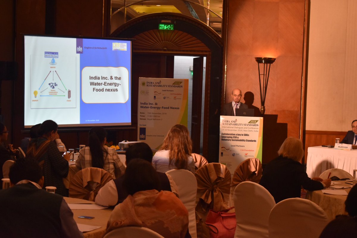 tradenetindia's tweet photo. We look back on a fruitful discussion on the importance of the Water-Energy-Food #nexus for achieving the #SDGs &amp;the opportunities it offers  @Centre4RespBiz #SustainableStandards conference last Thursday. Many thanks to all who gave new insights&amp;perspectives!#NLIndia @anindya175 https://t.co/qfYCPLbtDZ