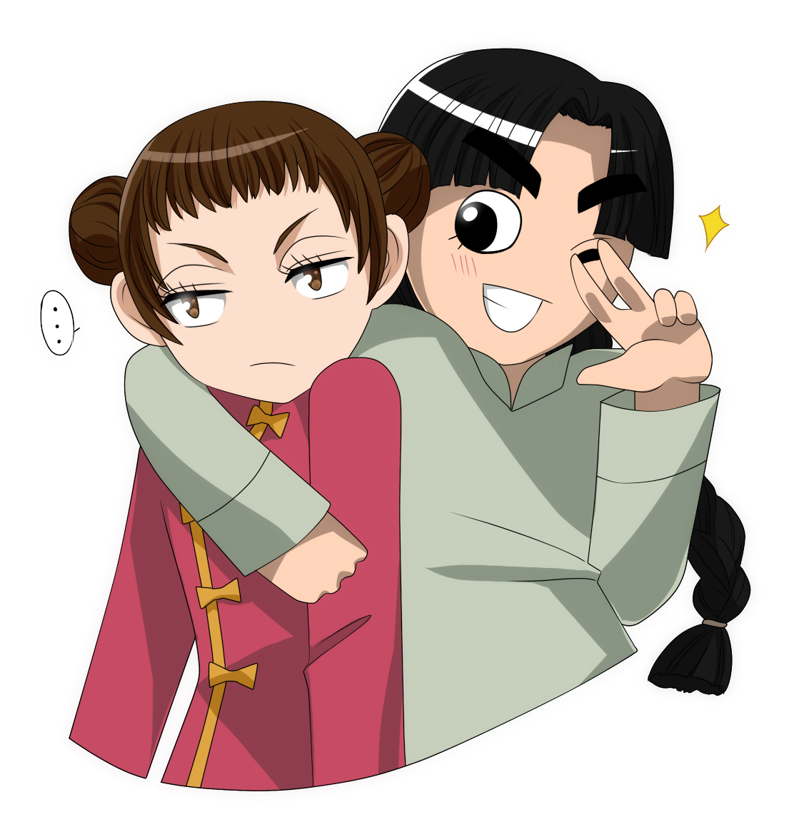 Rock Lee ロック・リー and TenTen テンテン have passed their entrance exams for Ninja Academy… but TenTen is not that happy because they barely got in XD

LeeTen リーテン fanart
#ナルト 
Posted with permission of the artist: tutti-fruppy
deviantart.com/tutti-fruppy