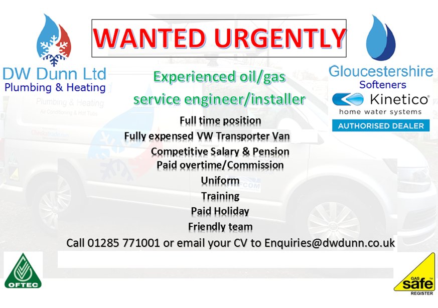 Were recruiting a Gas/Oil engineer for our plumbing and heating business #jobvacancy #heatingengineer #Cotswolds