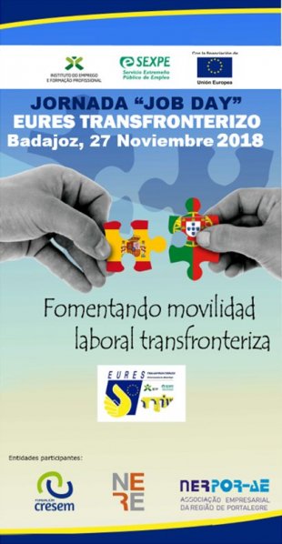 ¿Eres #empresario y te interesa el mercado laboral transfronterizo? Fundación CRESEM organiza el #JOBDAY, una jornada enfocada en servicios al colectivo empresarial de #Extremadura y #Alentejo y facilitar la movilidad laboral y empresarial.  <a href="/InforCresem/">Fundación Cresem</a> ow.ly/AN1X30mDeJo