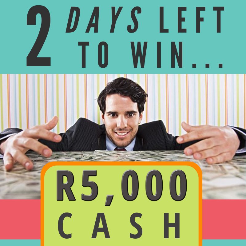 Just 2 days to go until we give away R5,000 cash π€ It could be yours, all you have to do is get those entries in... Play Now: https://t.co/11BDrVMt5y https://t.co/jneZ7W3sZ8