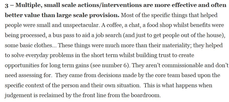 Kathy_CEO_CE's tweet photo. Managerialism can't offer, or even 'model', the small autonomous unplanned acts of kindness in daily practice that actually change lives.
This passage offers a wise truth - so obvious once stated, so challenging to the status quo if applied @MarkAdamSmith
https://t.co/sln8aZT2k6 https://t.co/O8Id3Em2UM