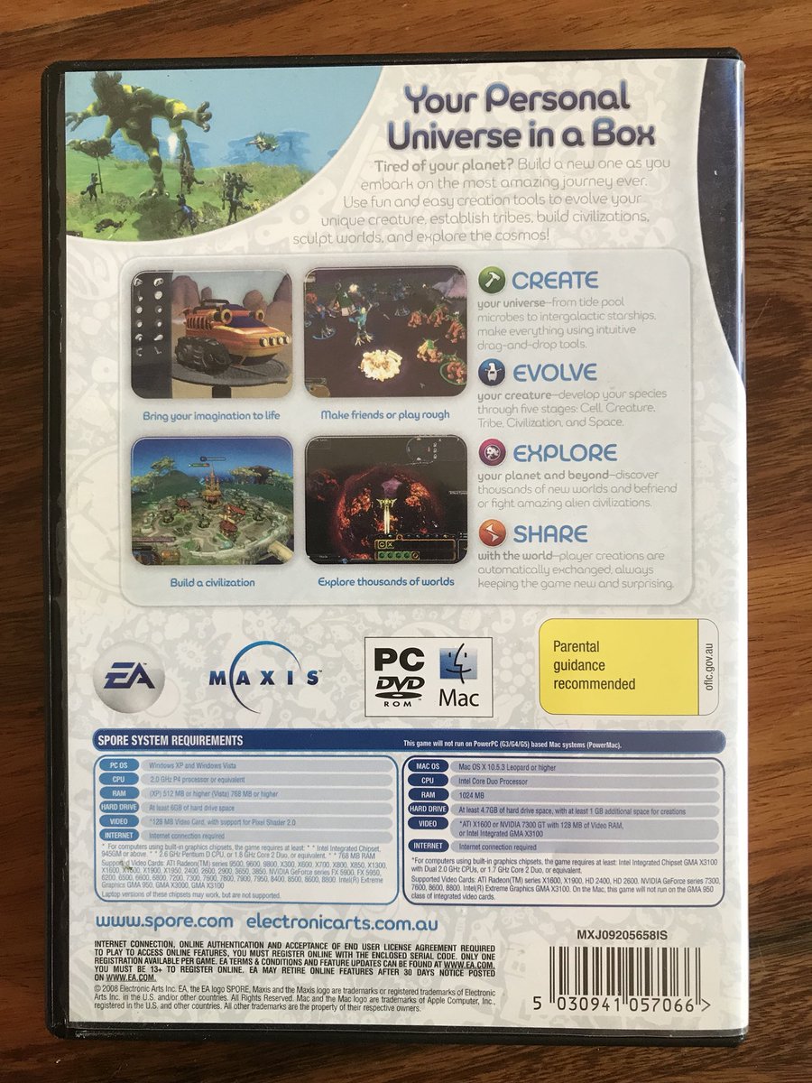 WeirdAndRetro's tweet photo. Next up on #RetroHuntMonday is this PC/MAC game I remember seeing on @EBGamesAus shelves years ago wishing I had a PC or Mac to play it on. Picked it up CIB for one buck! 🤩 I like it. In fact, you could say that this game is… growing on me! 😃😉😃😉😃 https://t.co/n3De0rZ5jY