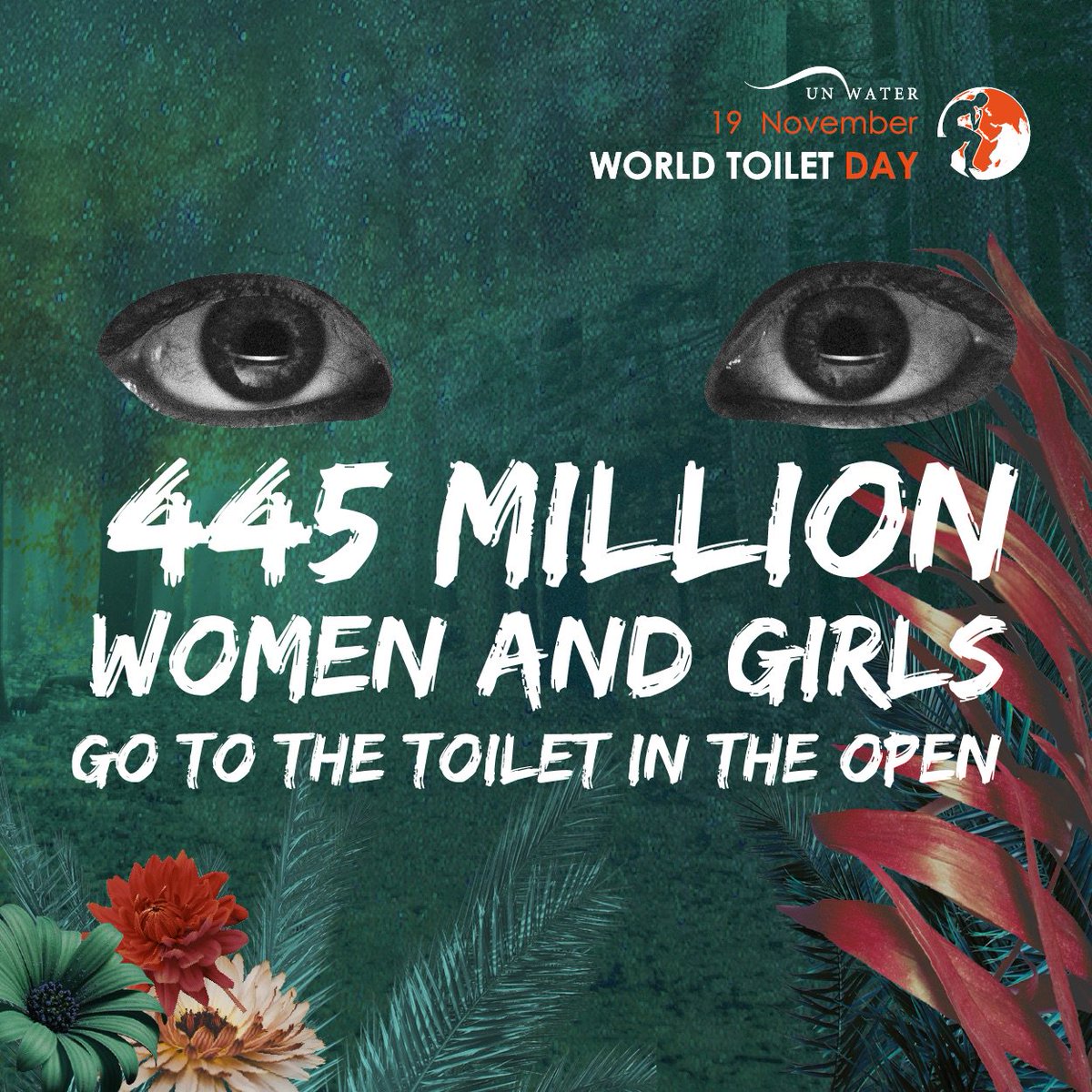 WHO's tweet photo. Why 🚽 is important?
Because it means protecting 445 million 👩 and 👧 who have no choice today but to go to the 🚽 in the open, risking abuse and attack.
https://t.co/9gDdRmScds #WorldToiletDay https://t.co/Eg43VyjF2B