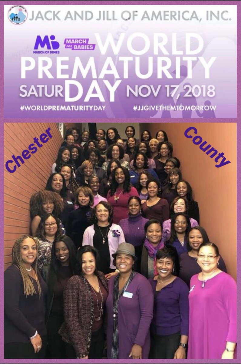 Chester County Chapter wore purple to support World Prematurity Day 💜 
#WorldPrematurityDay #jjccc #jackandjillinc 
#JJGIveThemTomorrow