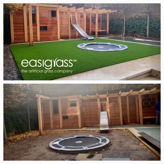 EasigrassNW's tweet photo. Bouncing into the week with this epic sunken trampoline transformation! This family garden will bring years of joy come rain or shine! 🌧 🌞 

#artificialgrass #fakegrass #landscaping #exteriordesign #design #family #home #lifestyle #trampoline https://t.co/G3jZ0fDXVq