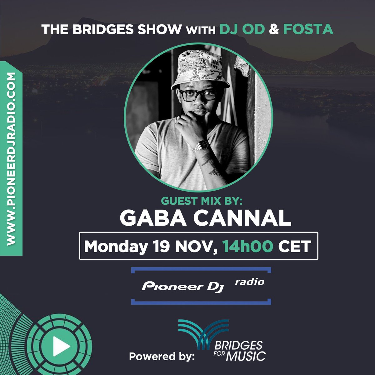 GabaCannal's tweet photo. 14h00 CET !!
I'm live on @PioneerDJRadio
@TheBridgesShow
Listen here ππΌππΌππΌππΌ
https://t.co/Cz4wQeJBae
Proudly Powerd by @bridgesformusic
#BafaBantu
#LetTheFestiveBegin
#GcM2018 https://t.co/Y7qCb3baqD
