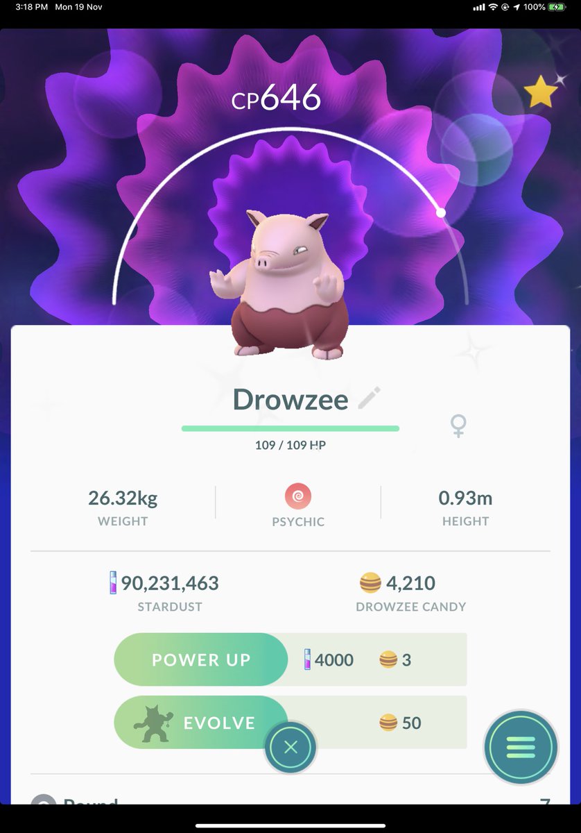 brandontan91's tweet image. Caught my very first Shiny Drowzee just now 🤩 Super happy finally be able to get this despite not being able to play during the Psychic Event last month 😂

#PokemonGO #Shiny #Drowzee