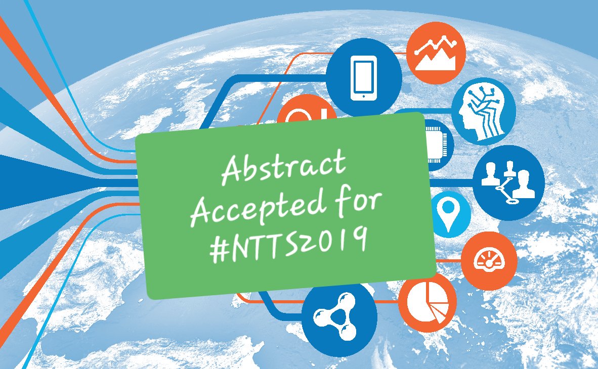 Congratulation to the 149 speakers that made it to #NTTS2019 programme.
We have just notified the authors of accepted contributions. Check-out your email!
Registration will open soon.