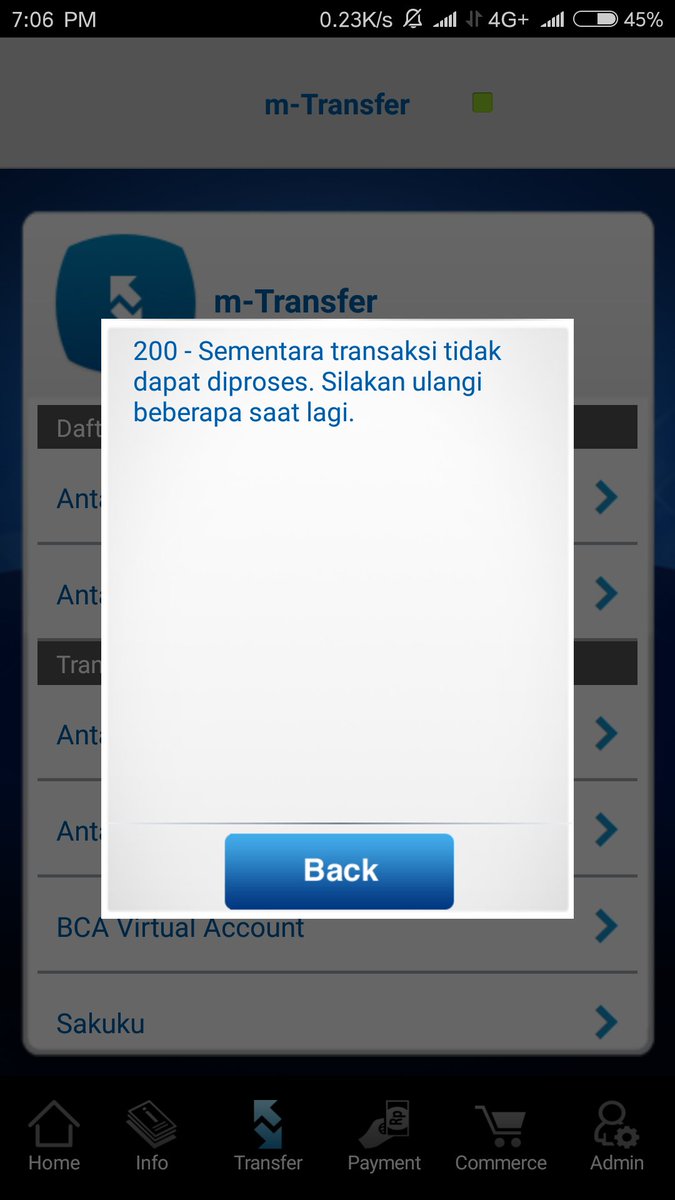 yesysy's tweet photo. respon mbanking bca begini terus, lg error kah? superrr sekali error di jam jam segini @BankBCA https://t.co/noSCaL5ajc