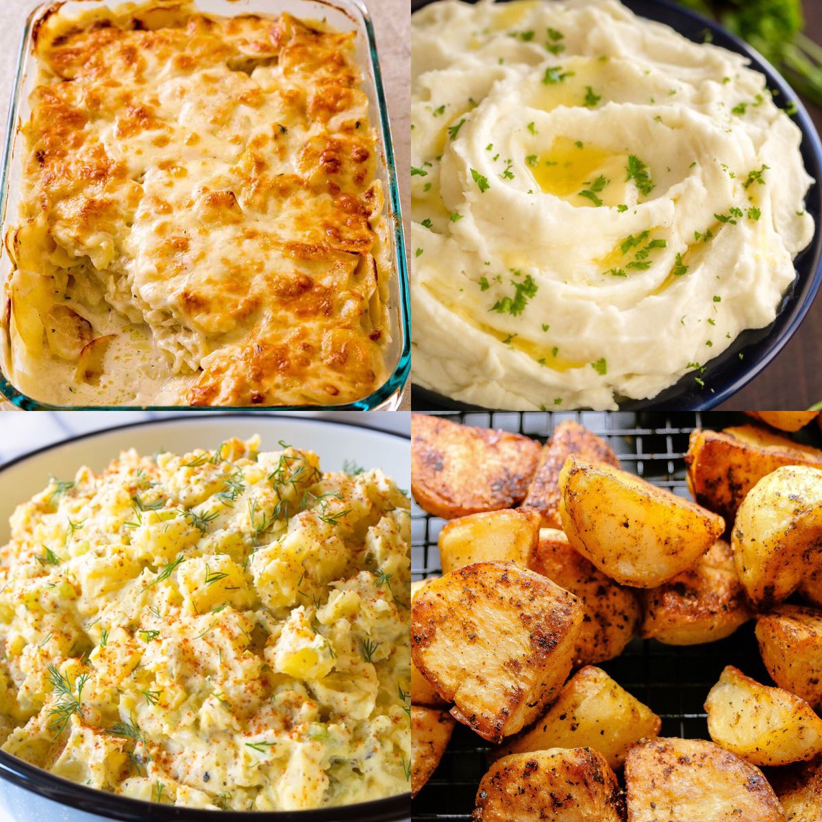 Scalloped Potatoes Mashed Potatoes Potato SaladRoasted Potatoes   #1GottaGo