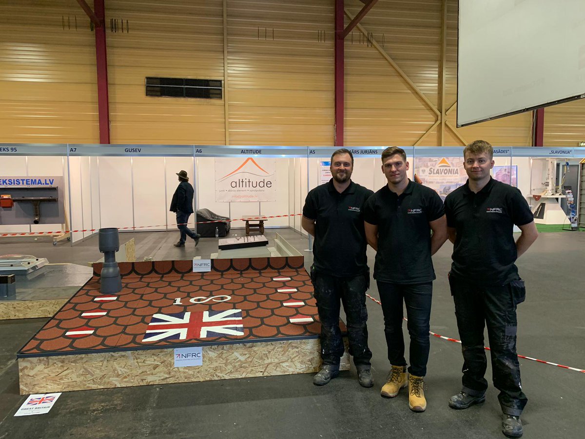 TheNFRC's tweet photo. A huge congratulations to the NFRC UK Roofing Team for winning the President's Prize for Pitched Roofing at the IFD World Championship for Young Roofers held in Latvia. They are all an absolute credit to the roofing industry. Well done! https://t.co/DArB2CdoKL