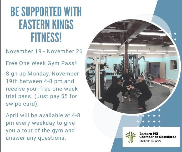 EPEICC's tweet photo. Sign up today and get a $5 swipe card for full access to Eastern Kings Fitness Inc.
@SourisPE @EasternPEI @EPEICC @SourisArtisans @SourisWildlife @PointsEastDrive 
Kick start you way to a healthier lifestyle TODAY https://t.co/XVvPiuaHHH