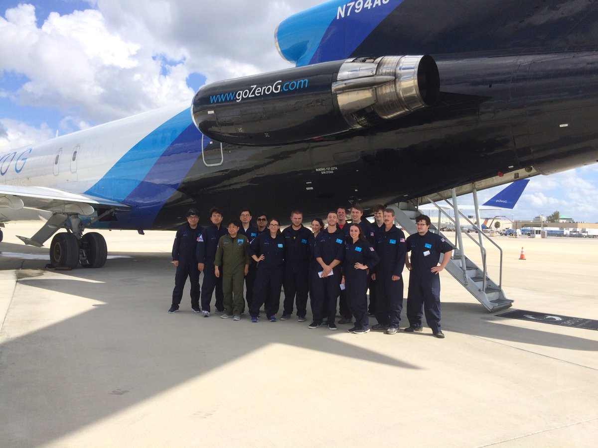 ZEROGResearch's tweet photo. Mar and Nov 2019 #microgravity research flights with @GoZeroG still available but going fast! Check us out at https://t.co/wTlLnnmROM then email me Michelle@GoZeroG.com for quote. @NASAfo @PurdueEngineers @wispacegrant @carthagecollege #weightlesslab #science https://t.co/nd1JPWHJDs