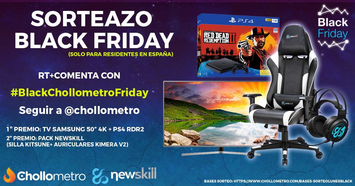 chollometro's tweet image. ¡SEGUIMOS! 💪💪SORTEAZO BLACK 💪💪

RT + COMENTA CON #BlackChollometroFriday y llévate uno de estos dos pedazo de premios que sorteamos. ¡Que viva el Black Friday!

👉Síguenos en Twitter 
(Solo para residentes en España)