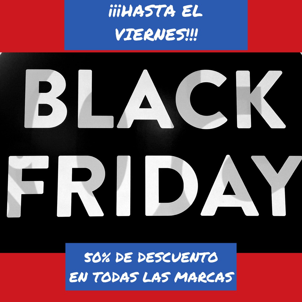 MiopticoMFalla's tweet photo. NO, NO ES EL DIA DE LOS INOCENTES, ES EL #BLACKFRIDAY  Y SÍ,TENEMOS UN 50% DE DESCUENTO EN TODAS LAS MARCAS HASTA ESTE VIERNES.
-¿PERO EN TODAS?
-SÍ, EN TODAS ¿VAS A DESAPROVECHARLO?

VEN A VISITARNOS, TE ESPERAMOS. https://t.co/UPPT6D9x5m