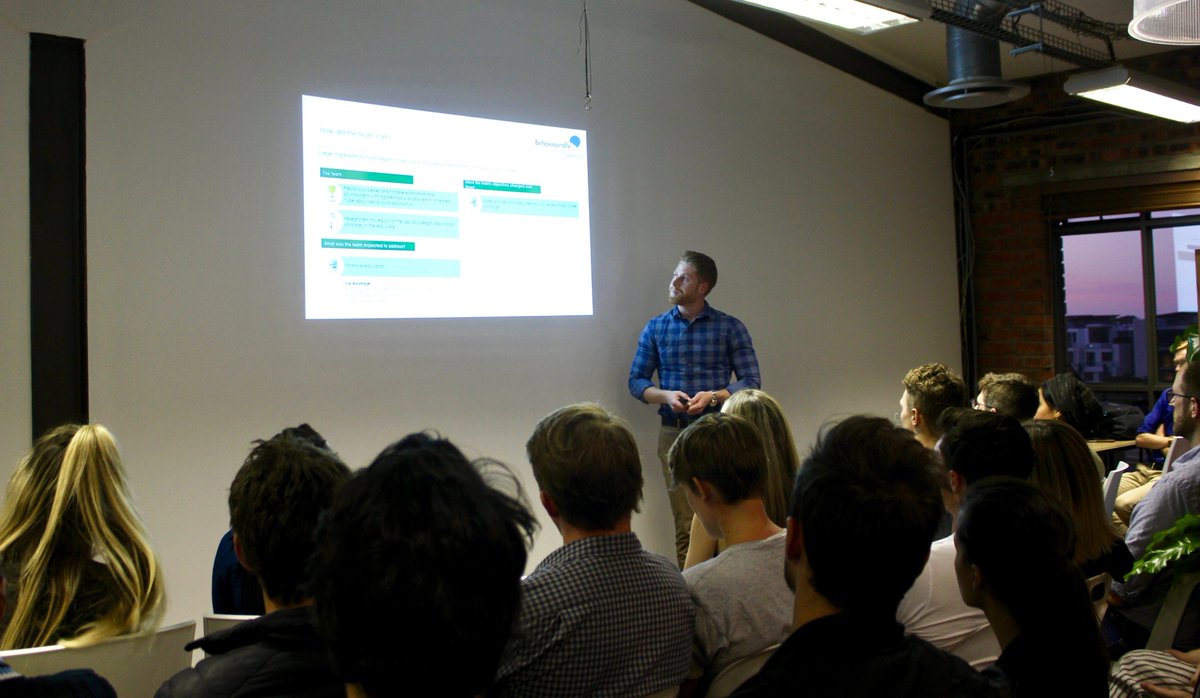 DavidPerrott_'s tweet photo. Highlights from our latest #BehaviouralSpeaking meetup. The topic for the evening was 'the application of behavioural science within large organisations'. 
https://t.co/1XouJpGJ5b https://t.co/woFmiL69Rl