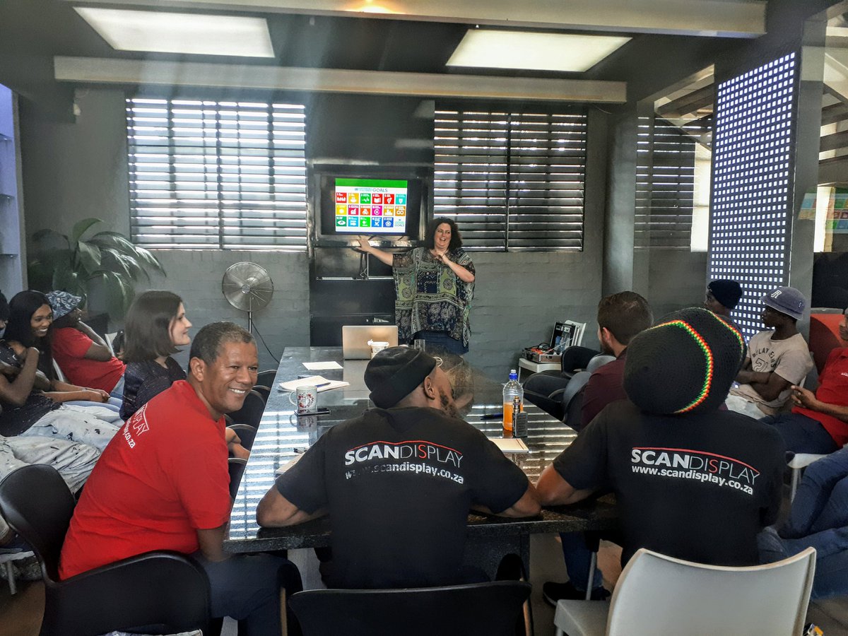 ScanDisplay's tweet photo. #MotivationalMonday: The #ScanTeam is having some #greentraining at its Cape Town branch today. @EventGreening's co-founder, Grace Stead, is discussing the importance of greening the exhibition industry, and what we can do to make a difference. https://t.co/Pu5IYWr4VT
