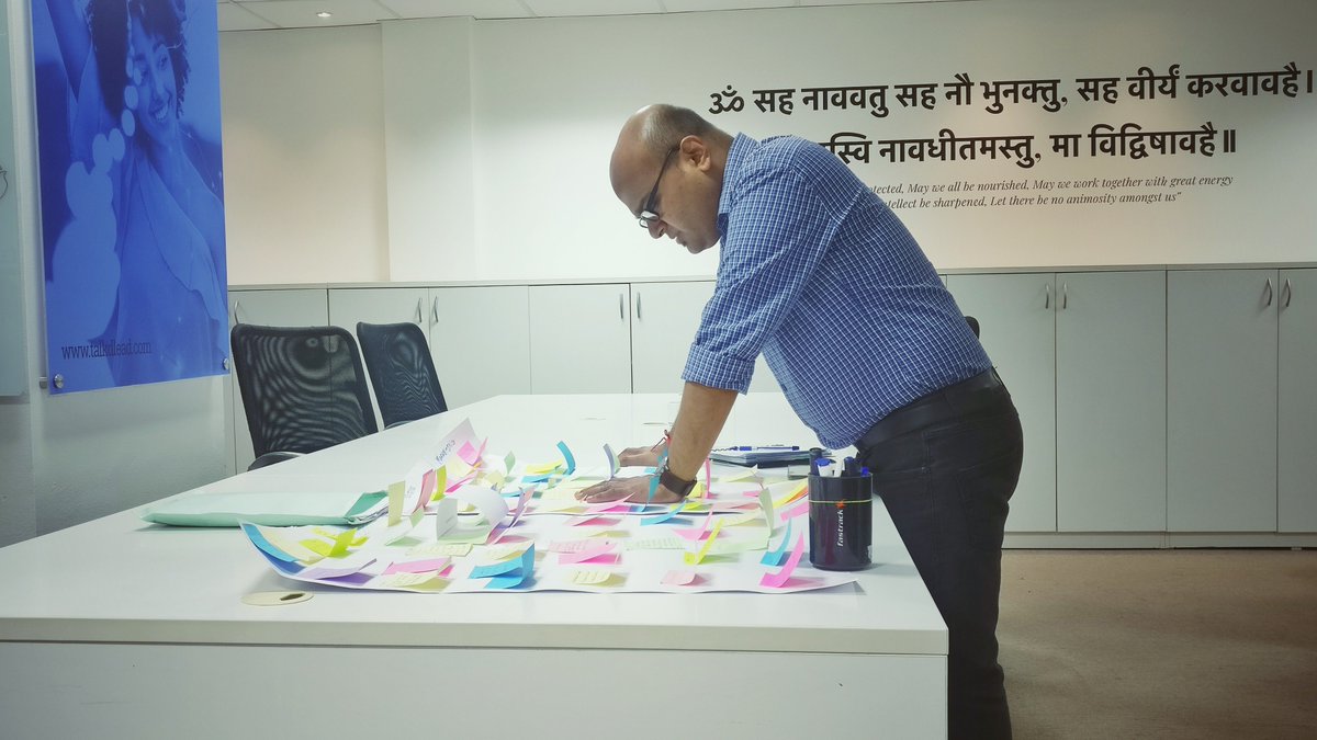 talkdInc's tweet photo. When design thinking outputs keep you busy - absorbing the pointers shared by a client during a #DesignThinking Workshop.
#Talkd https://t.co/j0C2nJwLSZ