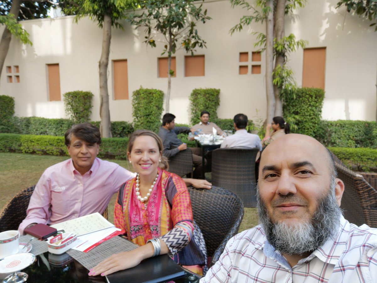 MargauxMcDonald's tweet photo. Wonderful meeting w/ @BrockUniversity Dean of Math and Science, Ejaz Ahmed, &amp; @GoodmanSchool Prof. Usman Raja today to collaborate on bringing more talented 🇵🇰students to 🇨🇦! Brock U just signed MOU w/ U Karachi. #CanPak education is strong! @CanHCPakistan @TCS_SDC #EduCanada 👩‍🎓 https://t.co/aGoPcyiw5M
