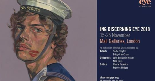 ING DISCERNING EYE EXHIBITION <a href="/ParkerHarrisCo/">Parker Harris</a> 
15 – 25 Nov <a href="/mallgalleries/">mallgalleries</a>
Curated by: Sadie Clayton, designer – Bridget McCrum, sculptor – Cherie Federico, art magazine editor - Frances Hedges, art magazine editor – John Benjamin Hickey, actor–Nick Ross
bit.ly/2zRBUk2