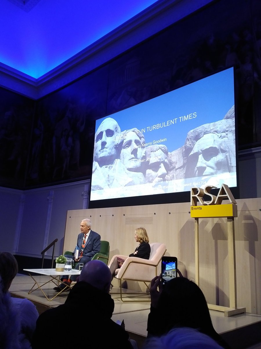 stratageeb1's tweet image. Another interesting lecture at the #RSAEvents on leadership in turbulent times #RSAleadership from  #DorisGoodwin