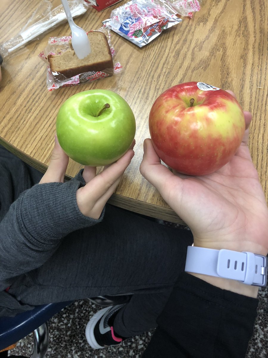MsBazar5th's tweet image. Debate of the day: “an apple is just an apple”! Thank you @tdewees32 for sparking this Monday morning meeting topic :) #deepdiscussion #awesomein5th