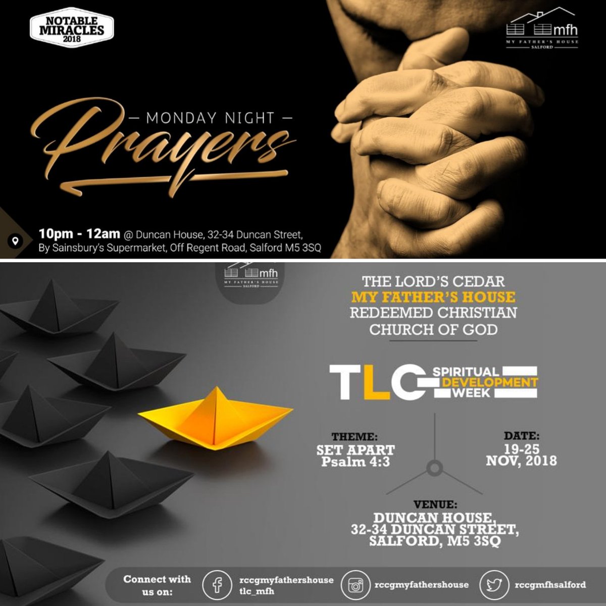 RCCGMFHSalford's tweet photo. #SetApart. @tlc_mfh #SDW kicksoff with #MNP today #10pm.
.
But know that the Lord hath set apart him that is godly for himself: the Lord will hear when I call unto him. Psalms 4:3 KJV
.
#Notablemiracles
#BirthingDreams
#Set apart
#SpiritualDevelopmentWeek
#TurnUp https://t.co/zqEWKw6fEp