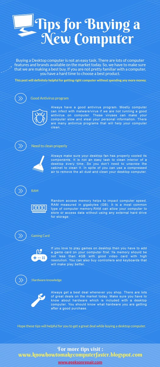geeksonrepair's tweet image. Tips for Buying a New Computer #localcomputerrepair #geeksquadnearme #tvinstallers #hometheaterinstallers #tvinstallersnearme