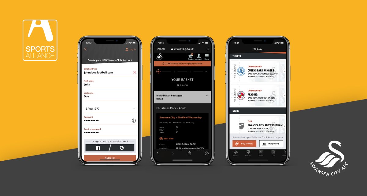 Swansea City FC has become the first football club in the UK to launch in-app season tickets, following a successful trial of the method for home matchday tickets earlier this year. Read more on our website sportsalliance.com/en/article/uk-…