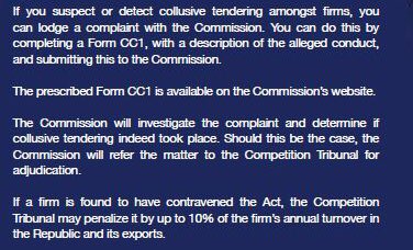 CompComSA's tweet photo. #BidRigging

How to prevent, detect &amp; report #collusivetendering/#bidrigging https://t.co/kK0HDPXMG3