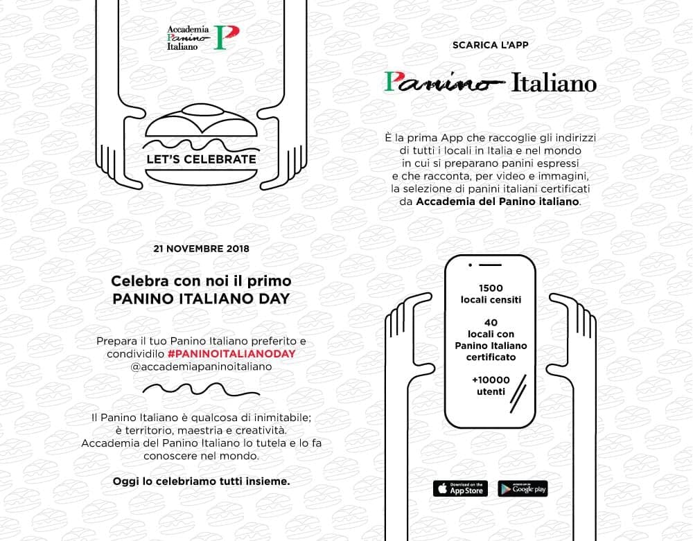 Il 21 novembre <a href="/acc_paninoit/">Accademia Panino Ita</a> lancia la prima Giornata Mondiale del Panino Italiano 🎉
Festeggia creando il tuo #panino e condividendolo sui social con l'hashtag #PaninoItalianoDay!